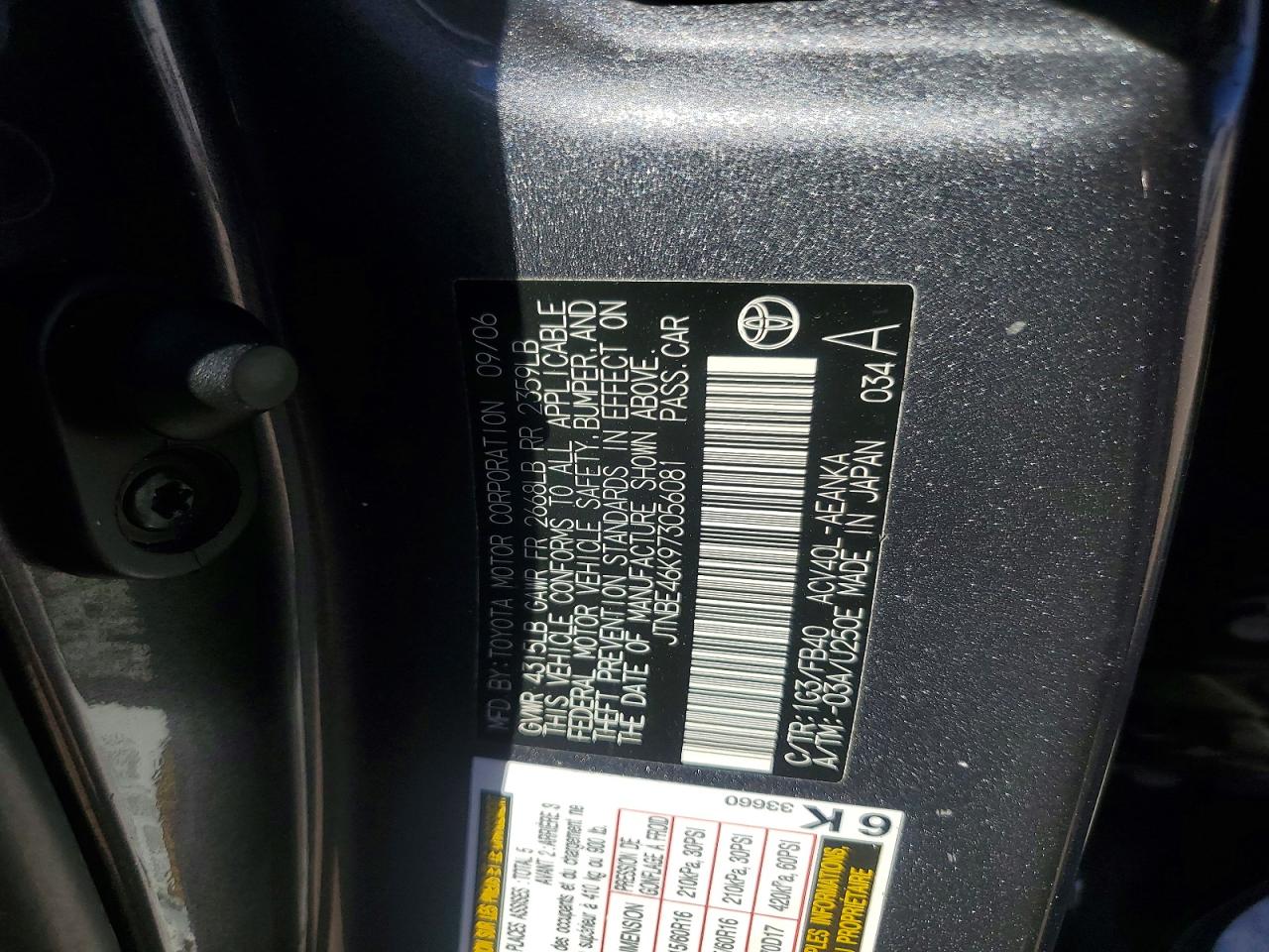 Toyota Camry Le