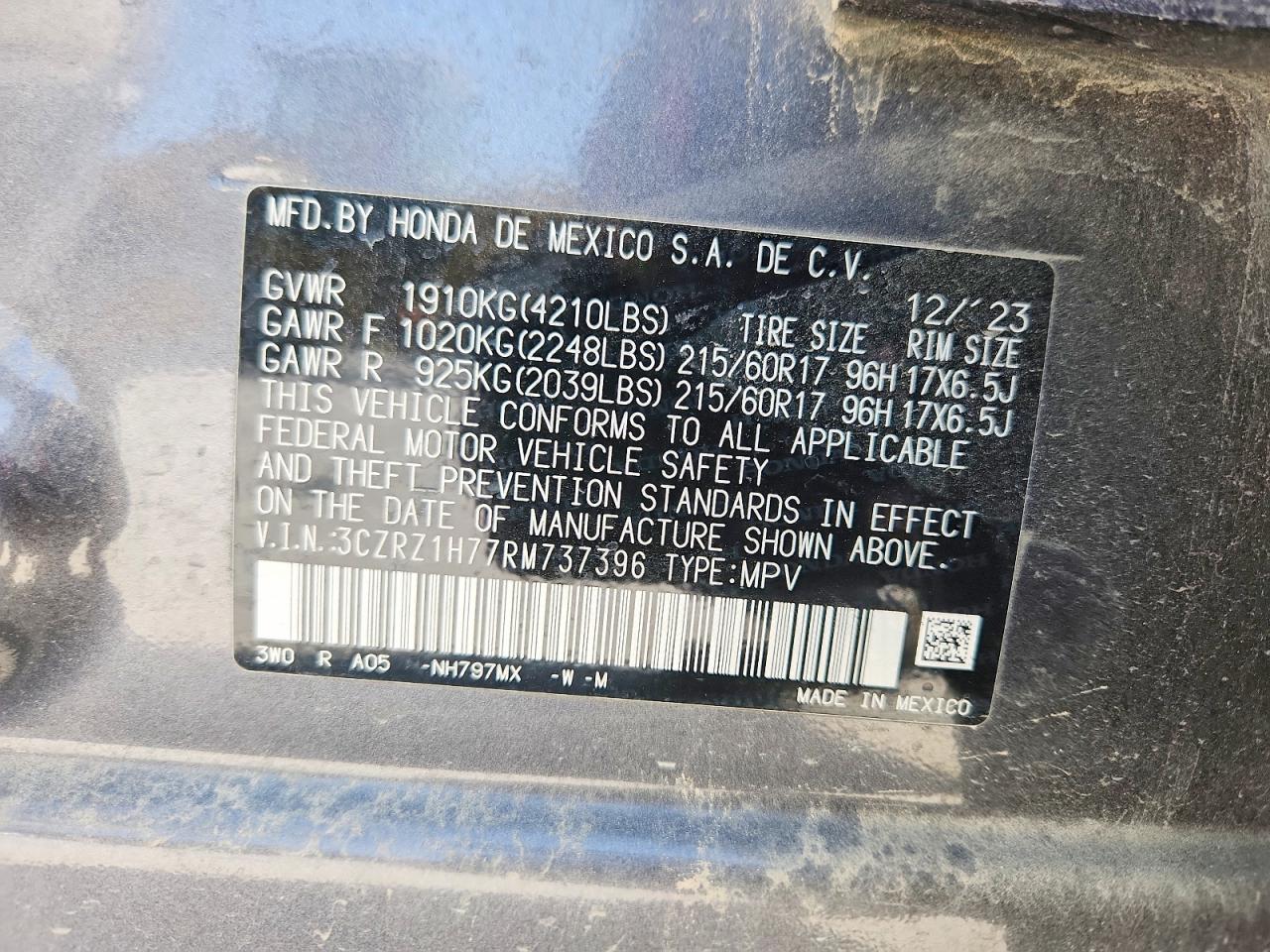 Honda HR-V Exl