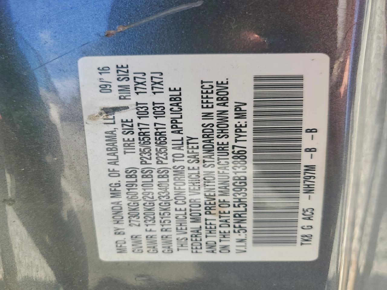 Honda Odyssey Se
