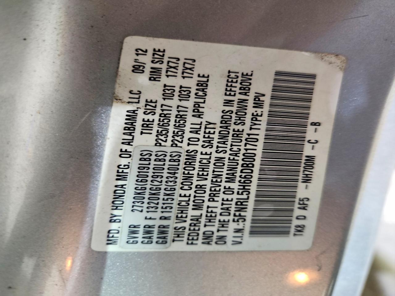 Honda Odyssey Exl