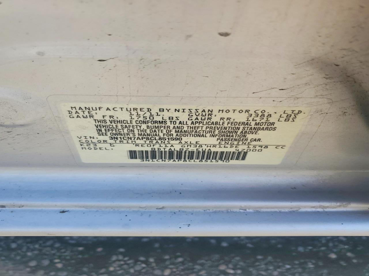 Nissan Versa 1.6 S