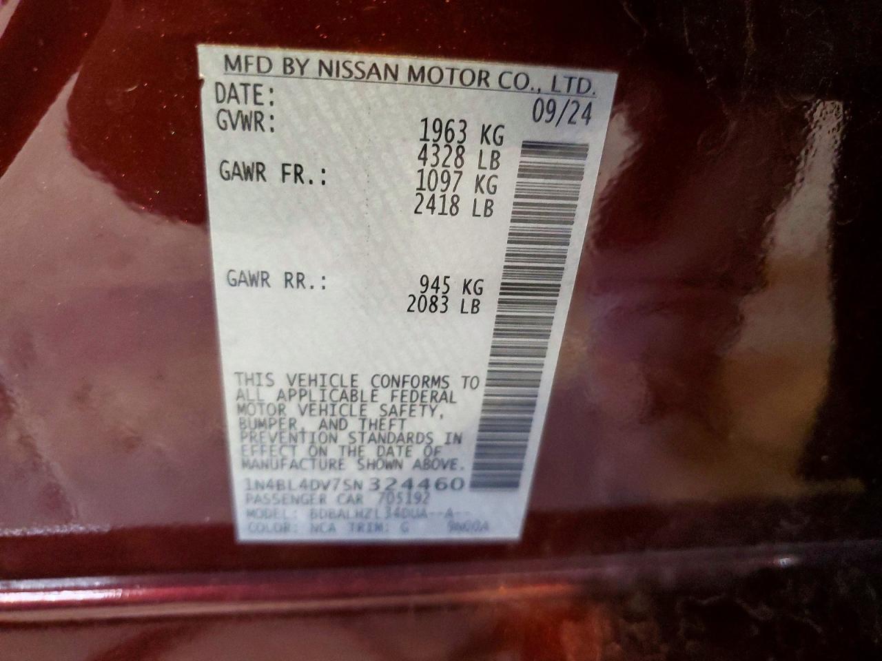 Nissan Altima Sv