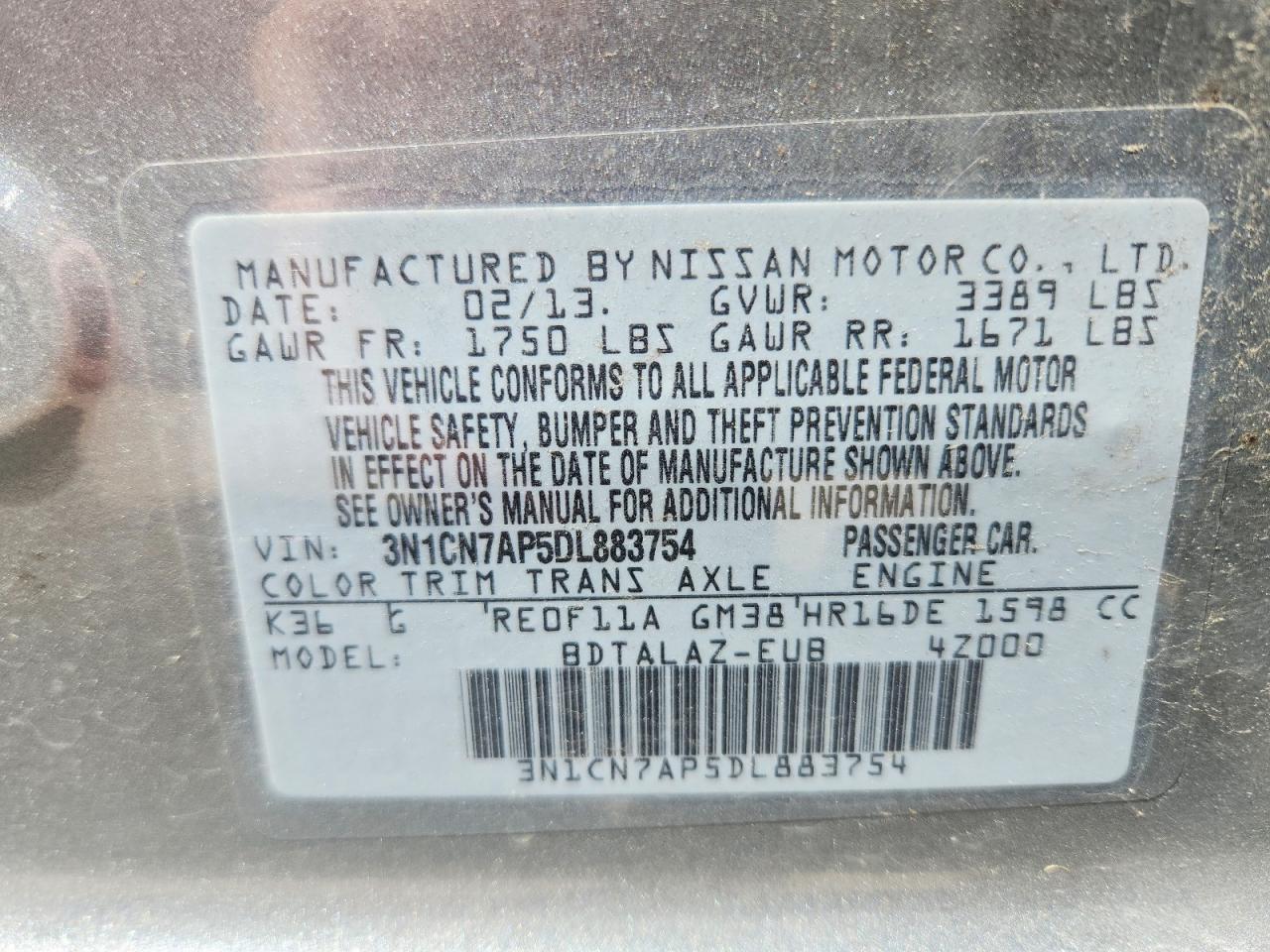 Nissan Versa 1.6 S