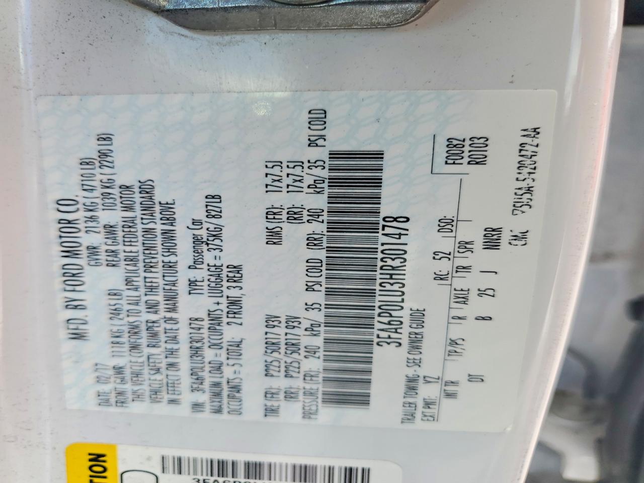 Ford Fusion Se Hybrid