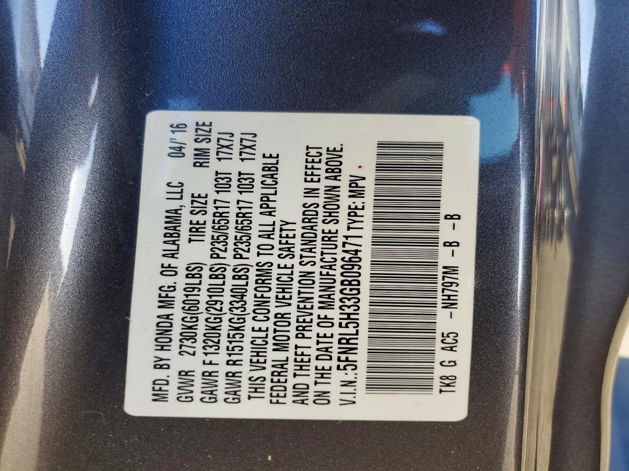 Honda Odyssey Se
