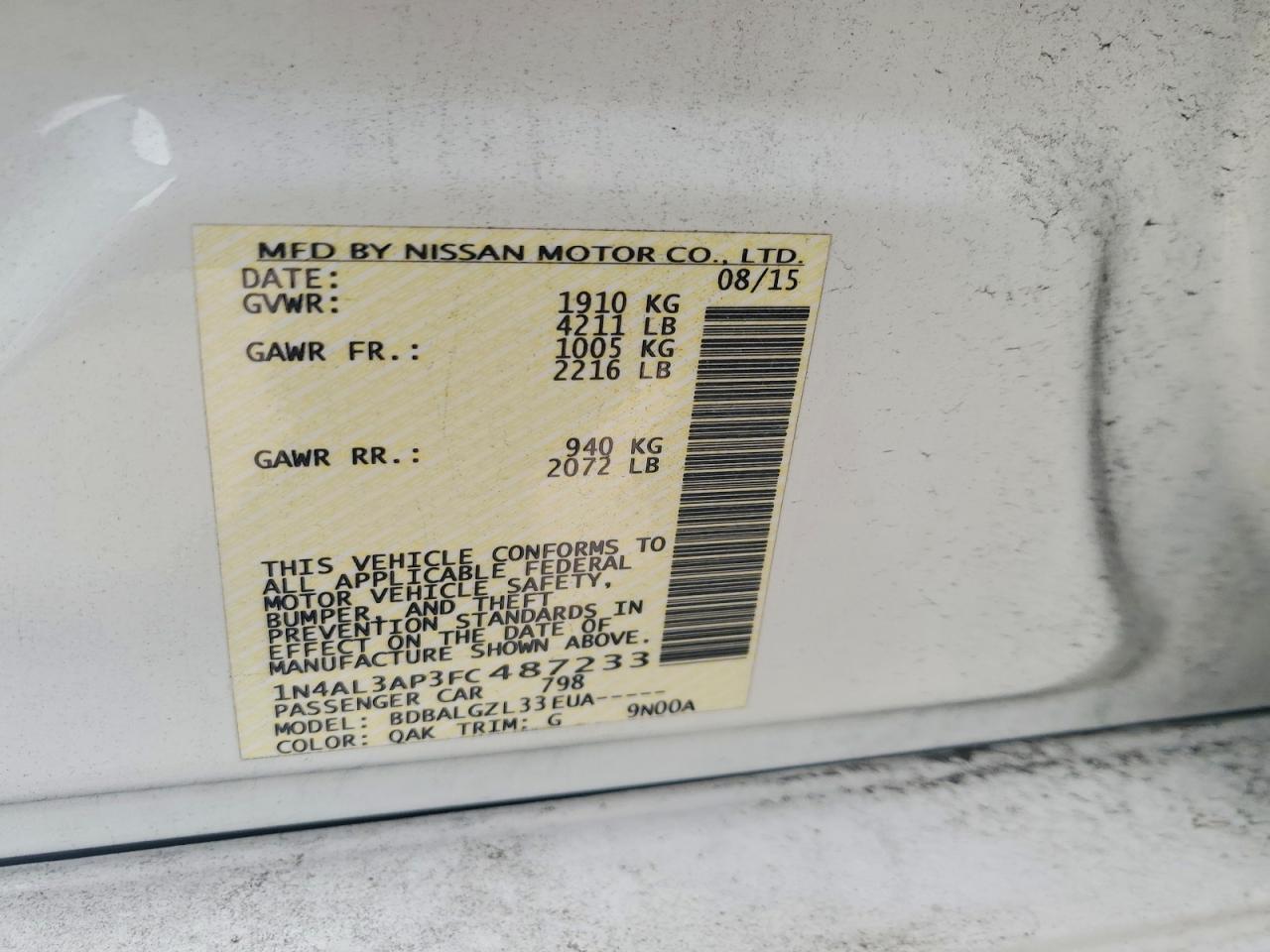 Nissan Altima 2.5 S