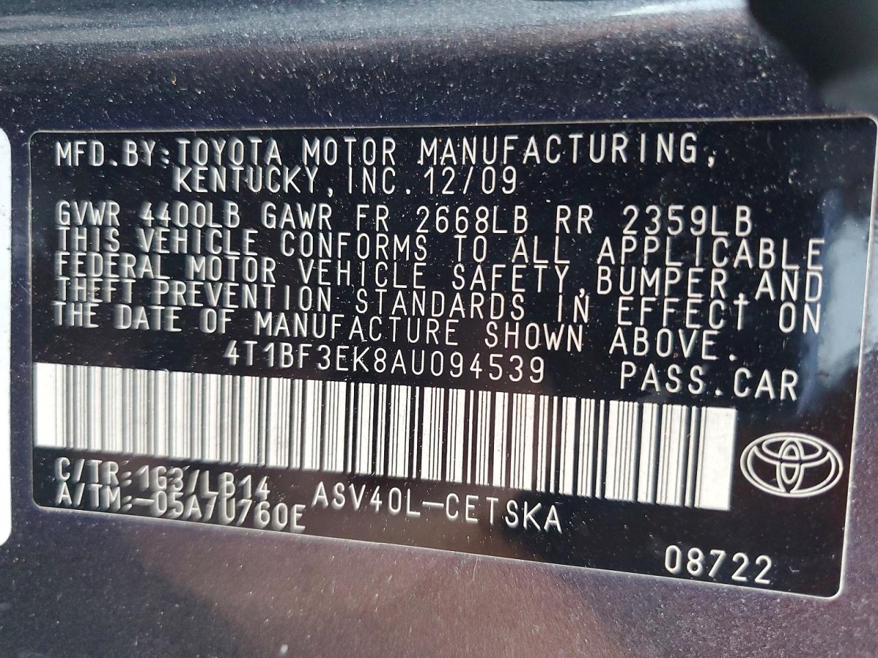 Toyota Camry Se