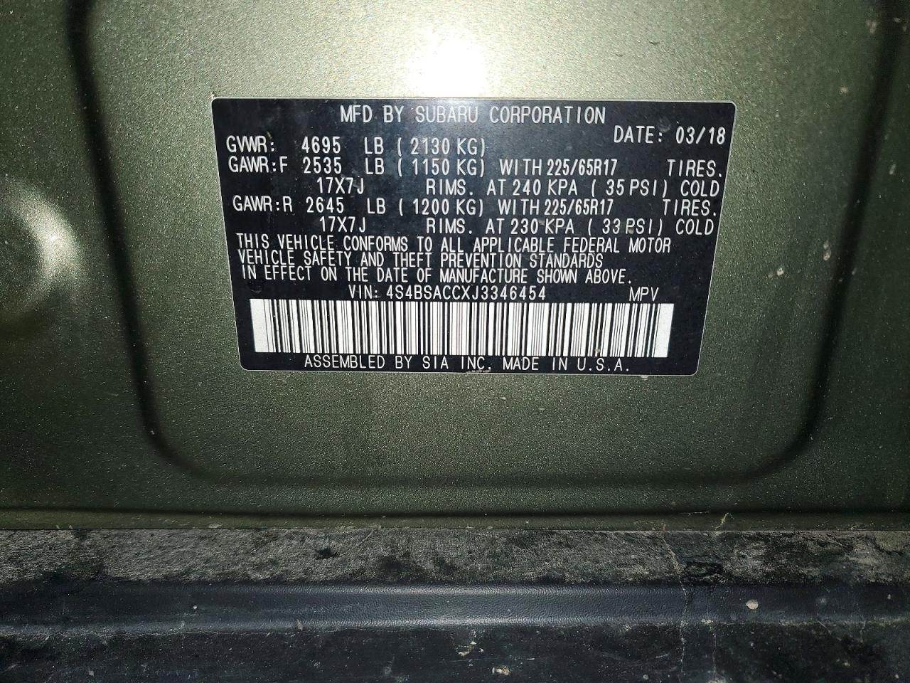 Subaru Outback 2.5i Premium