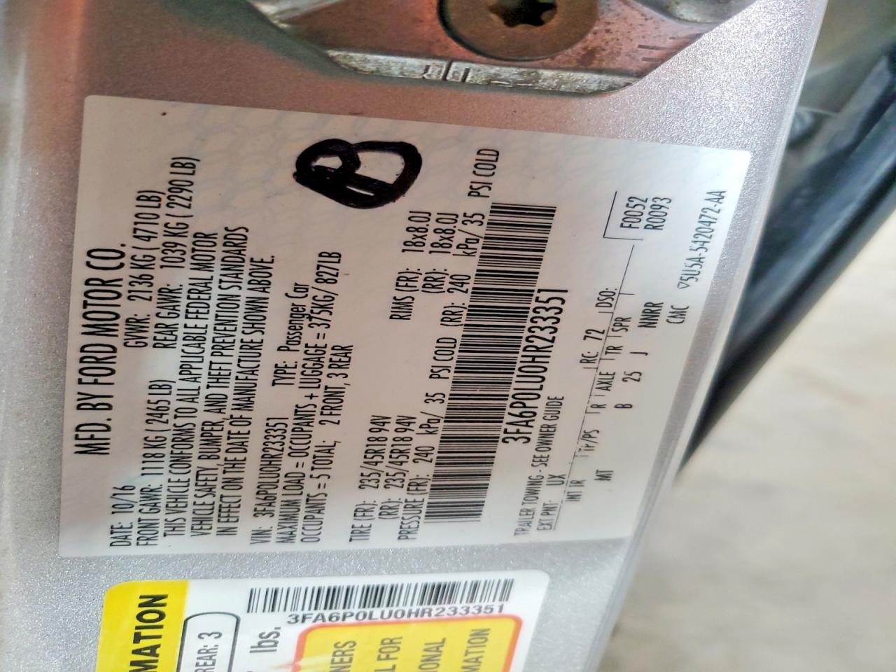 Ford Fusion Se Hybrid