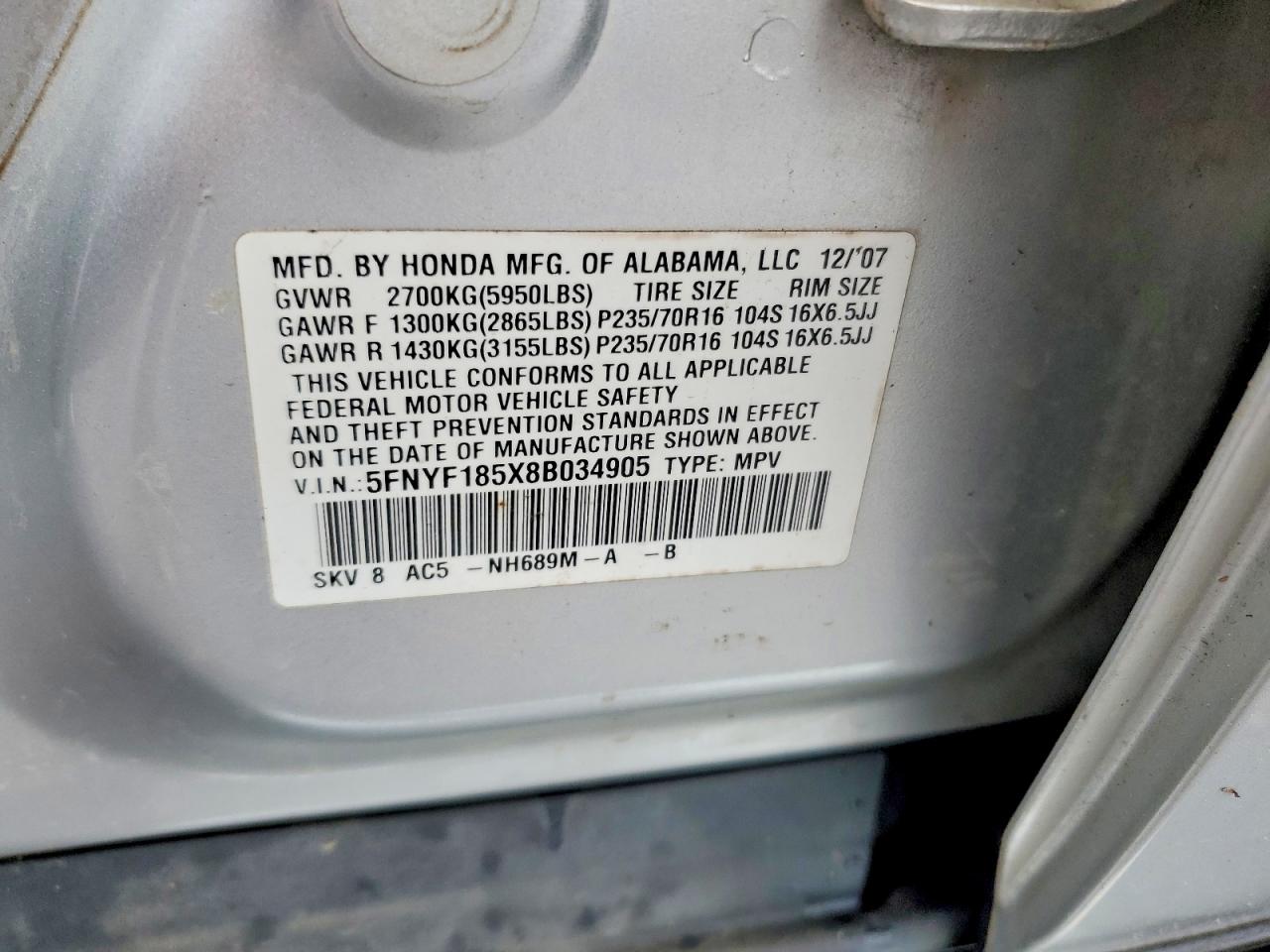 Honda Pilot Exl