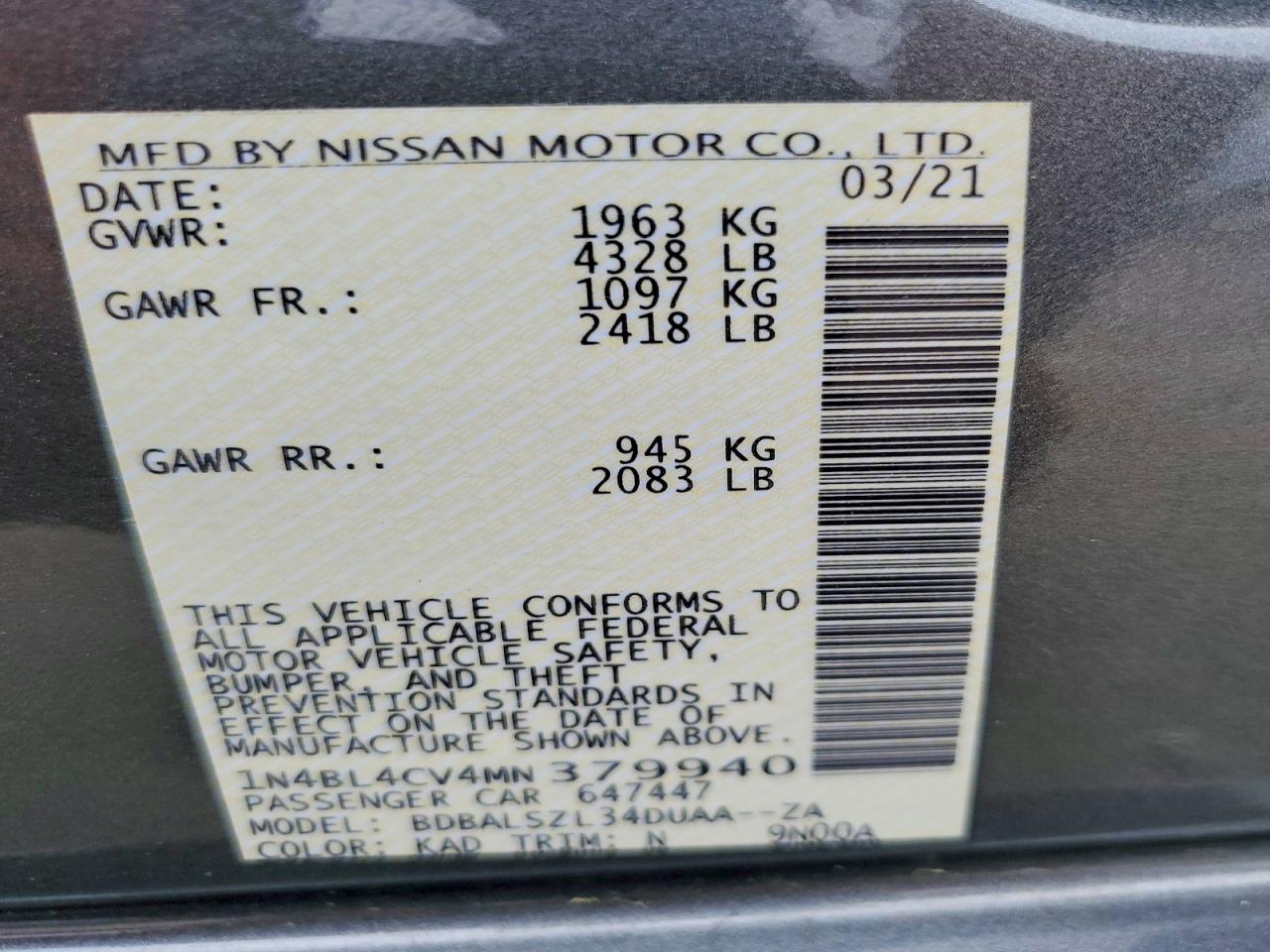 Nissan Altima Sr