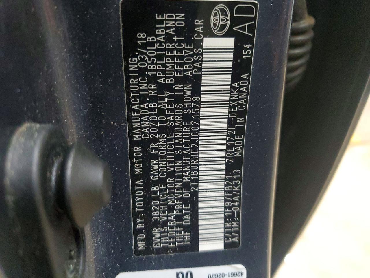 Toyota Corolla Le