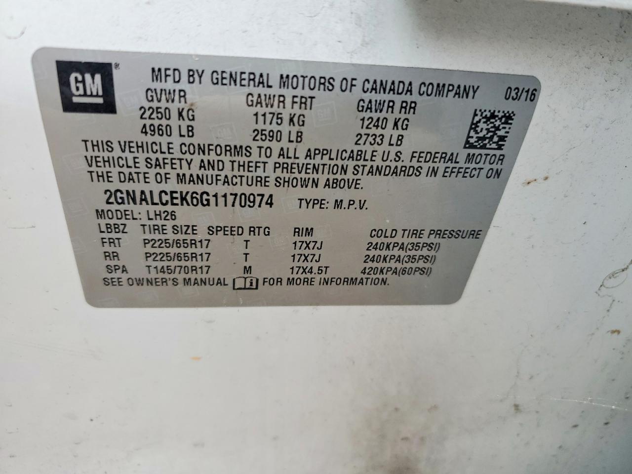 Chevrolet Equinox Lt