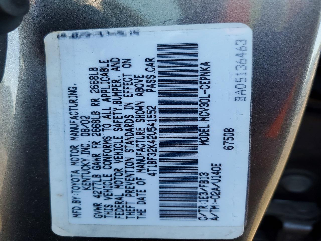 Toyota Camry Le V6