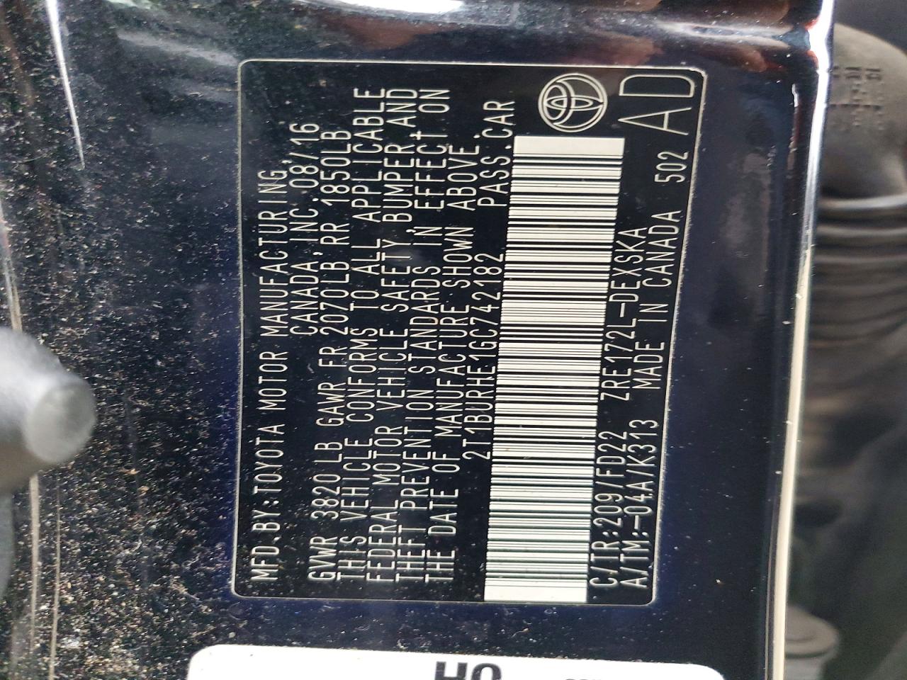 Toyota Corolla S Plus