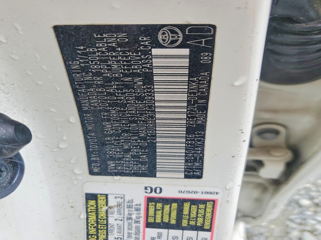 Toyota Corolla Le