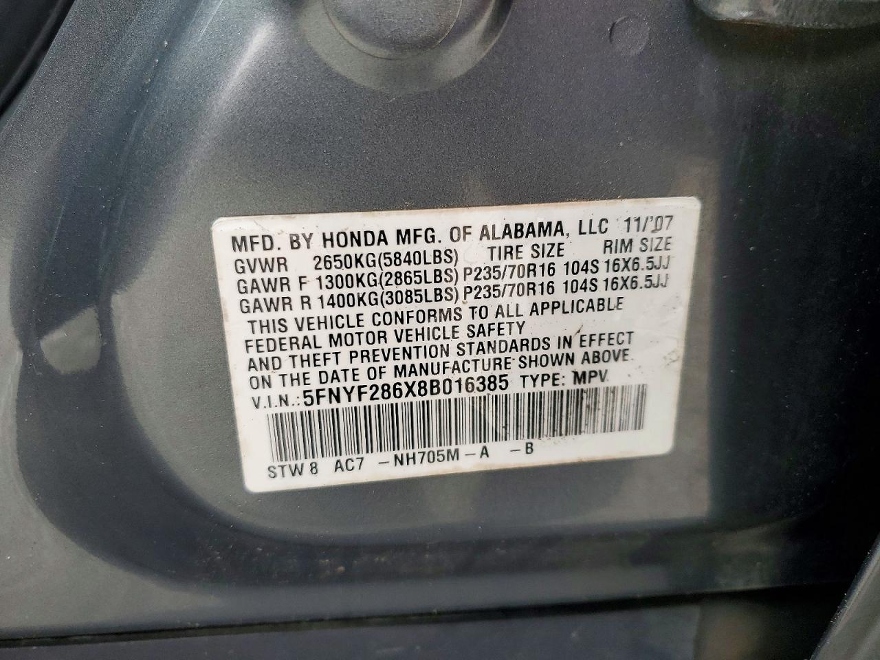 Honda Pilot Exl
