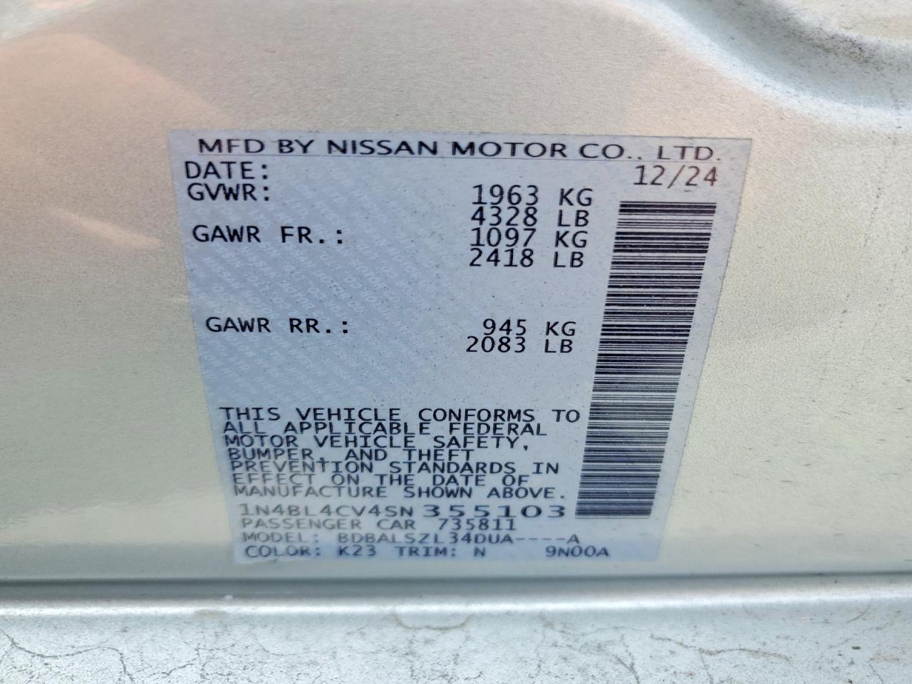 Nissan Altima Sr
