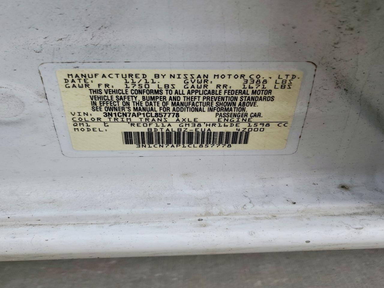 Nissan Versa 1.6 S