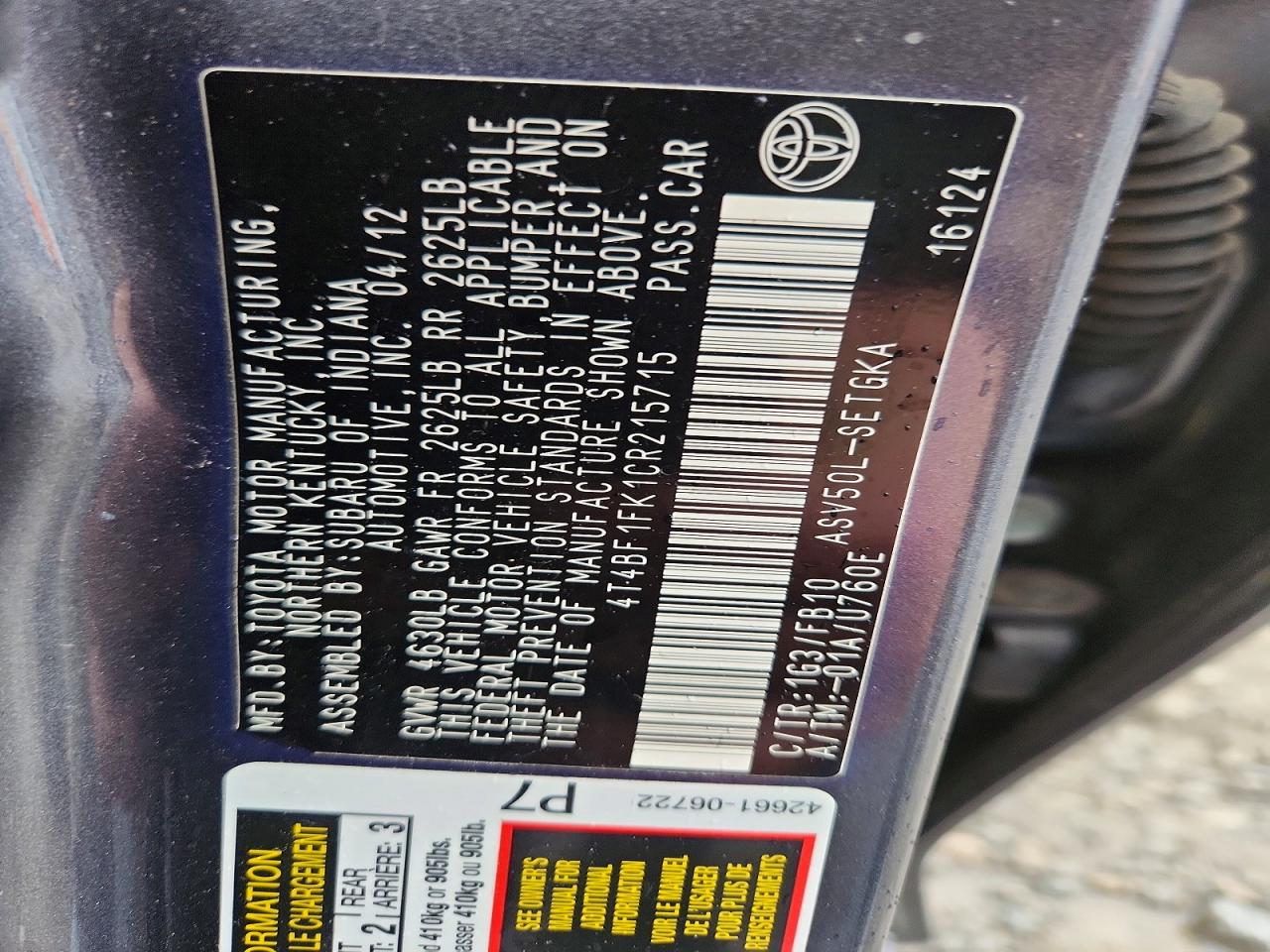 Toyota Camry Xle