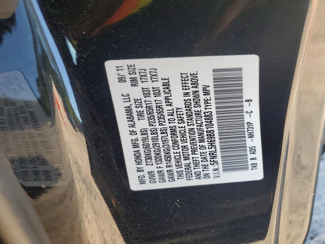 Honda Odyssey Exl