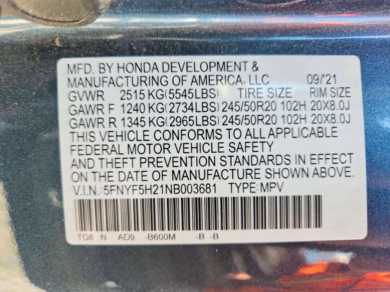 Honda Pilot Se