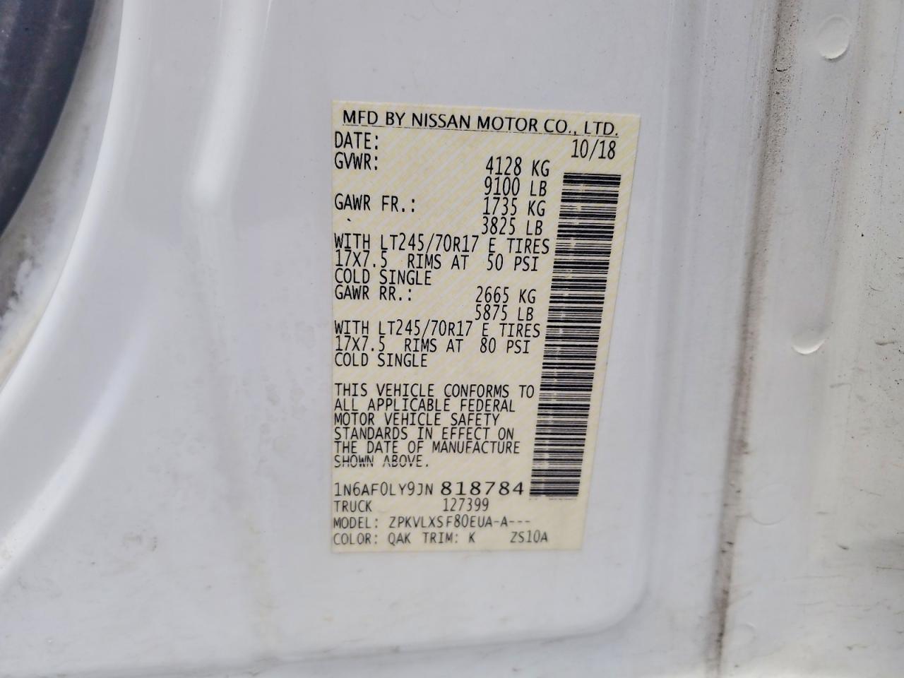 Nissan Nv 2500 Hd Sv