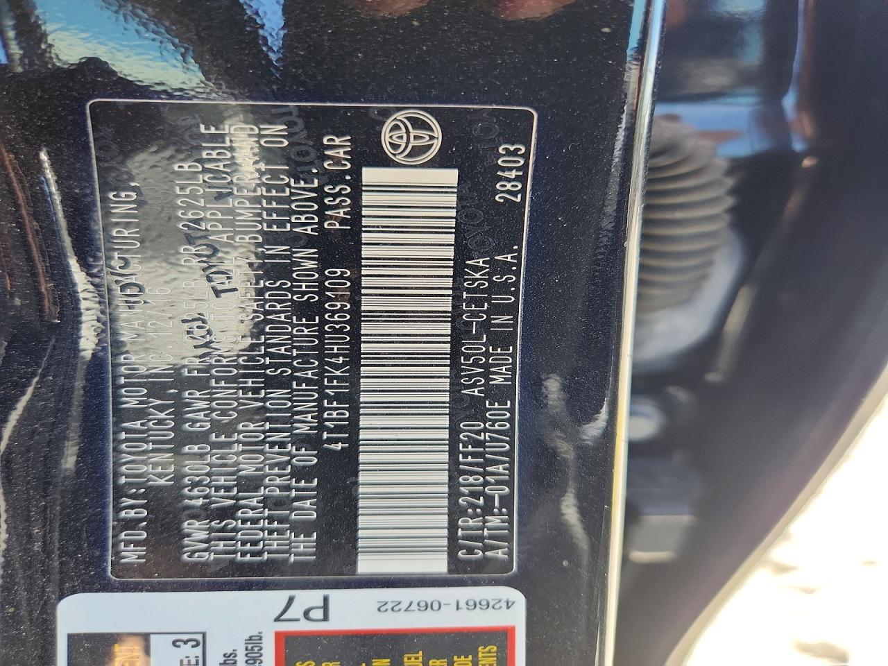 Toyota Camry Se
