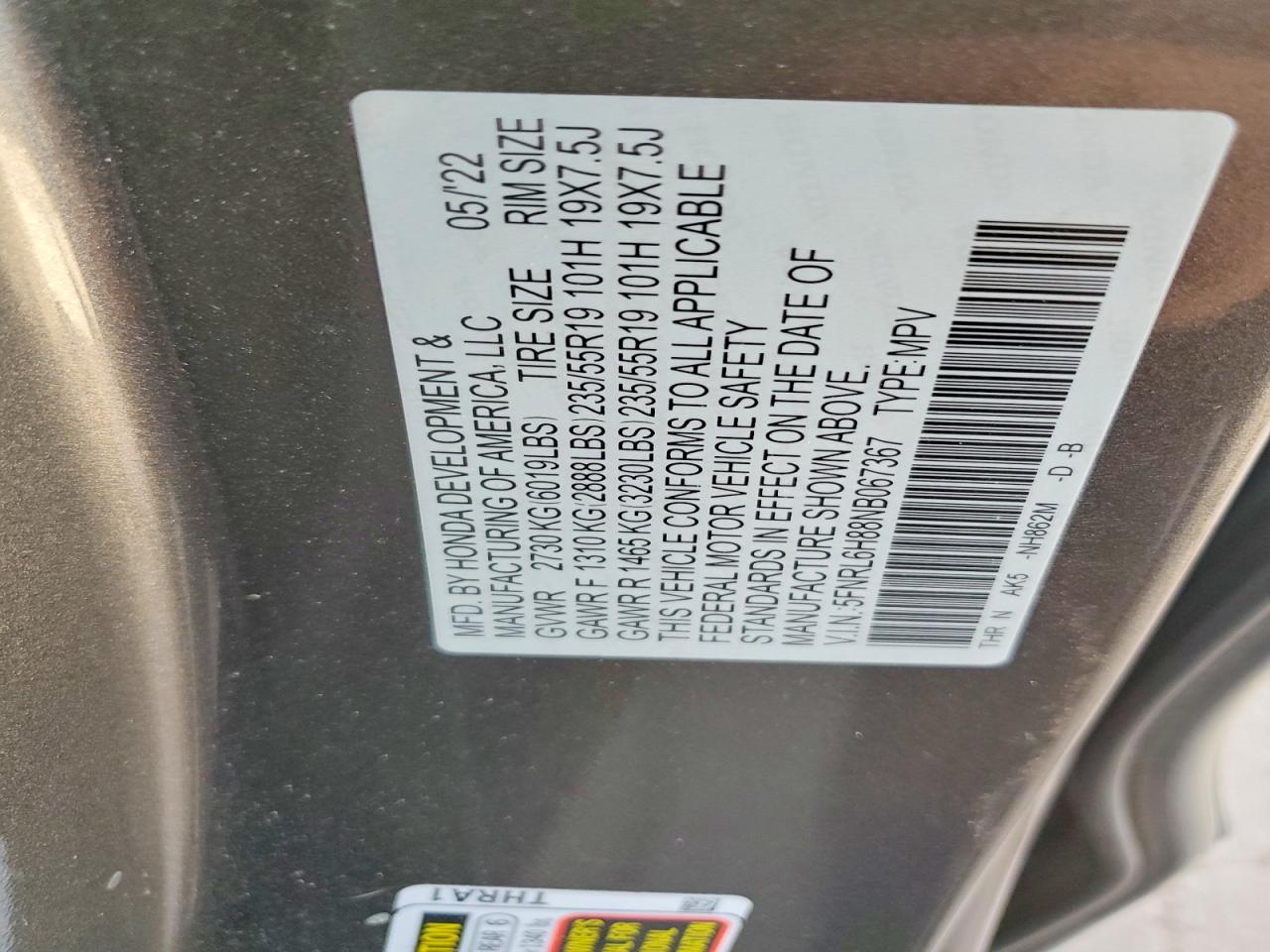 Honda Odyssey Touring