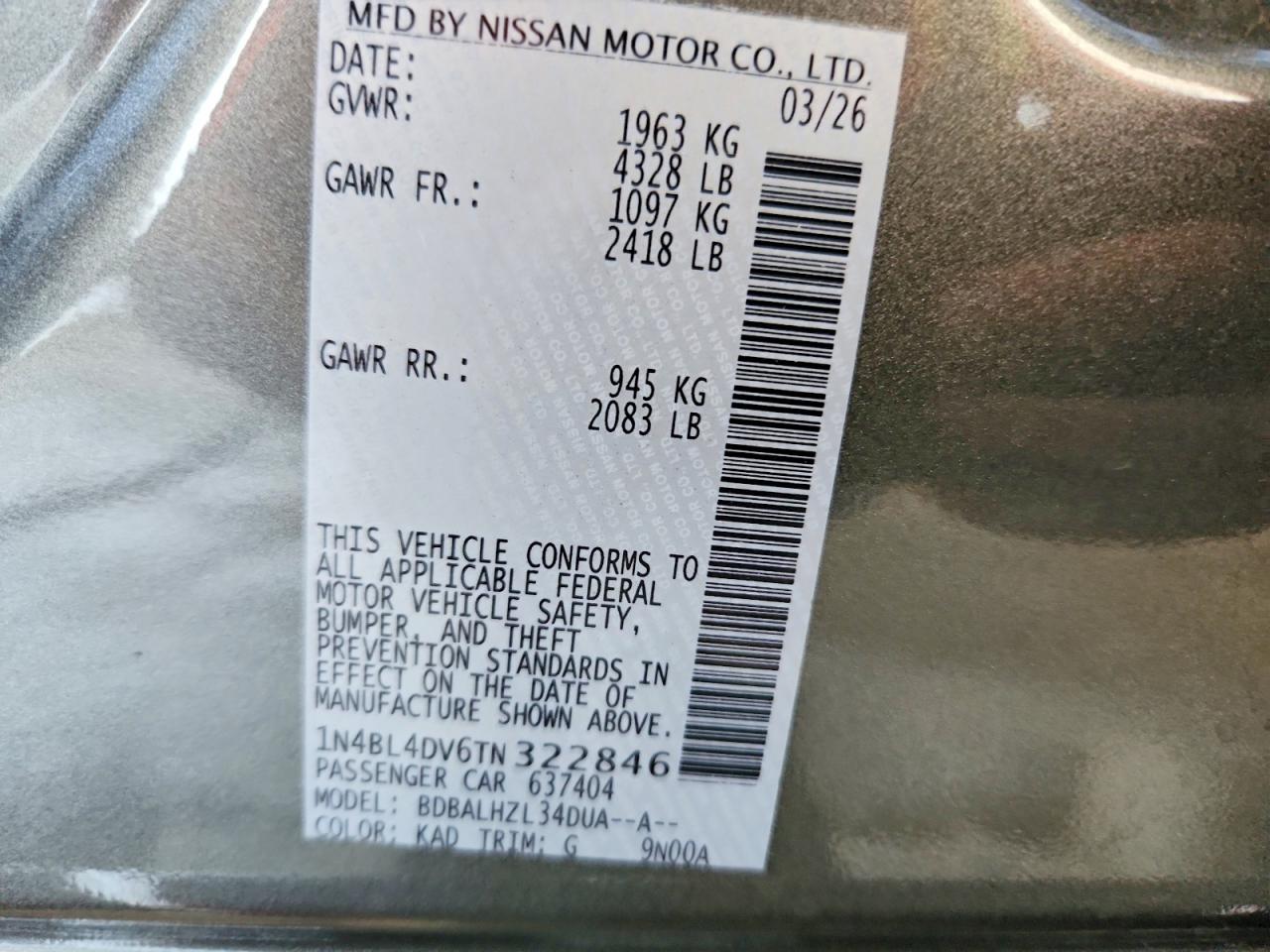 Nissan Altima Sv