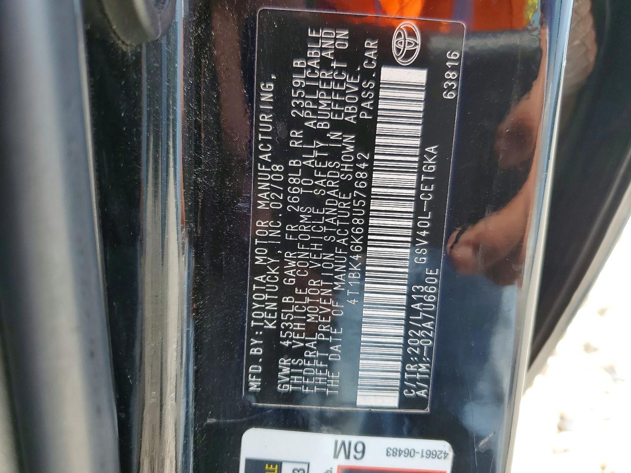 Toyota Camry Xle V6