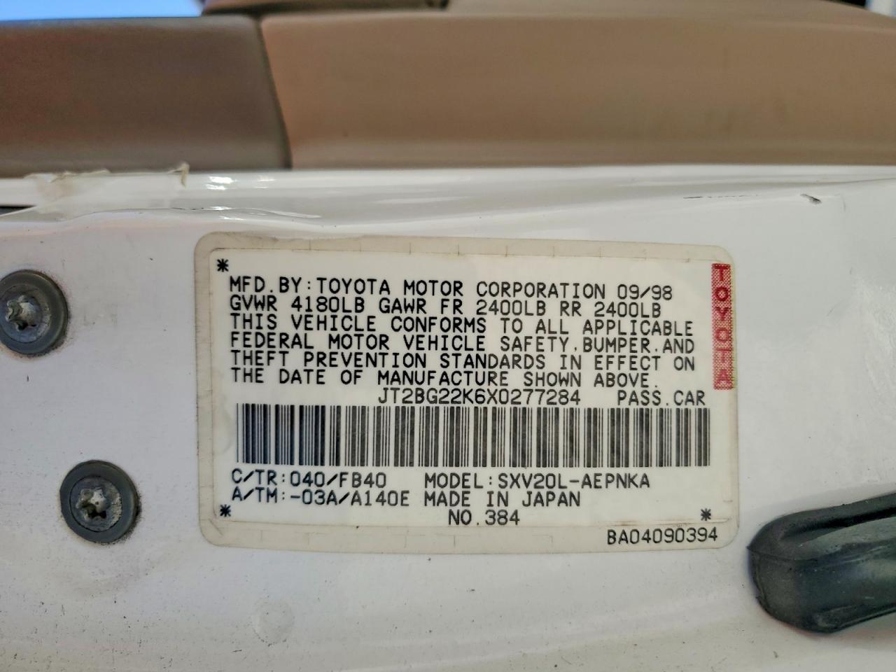 Toyota Camry Le