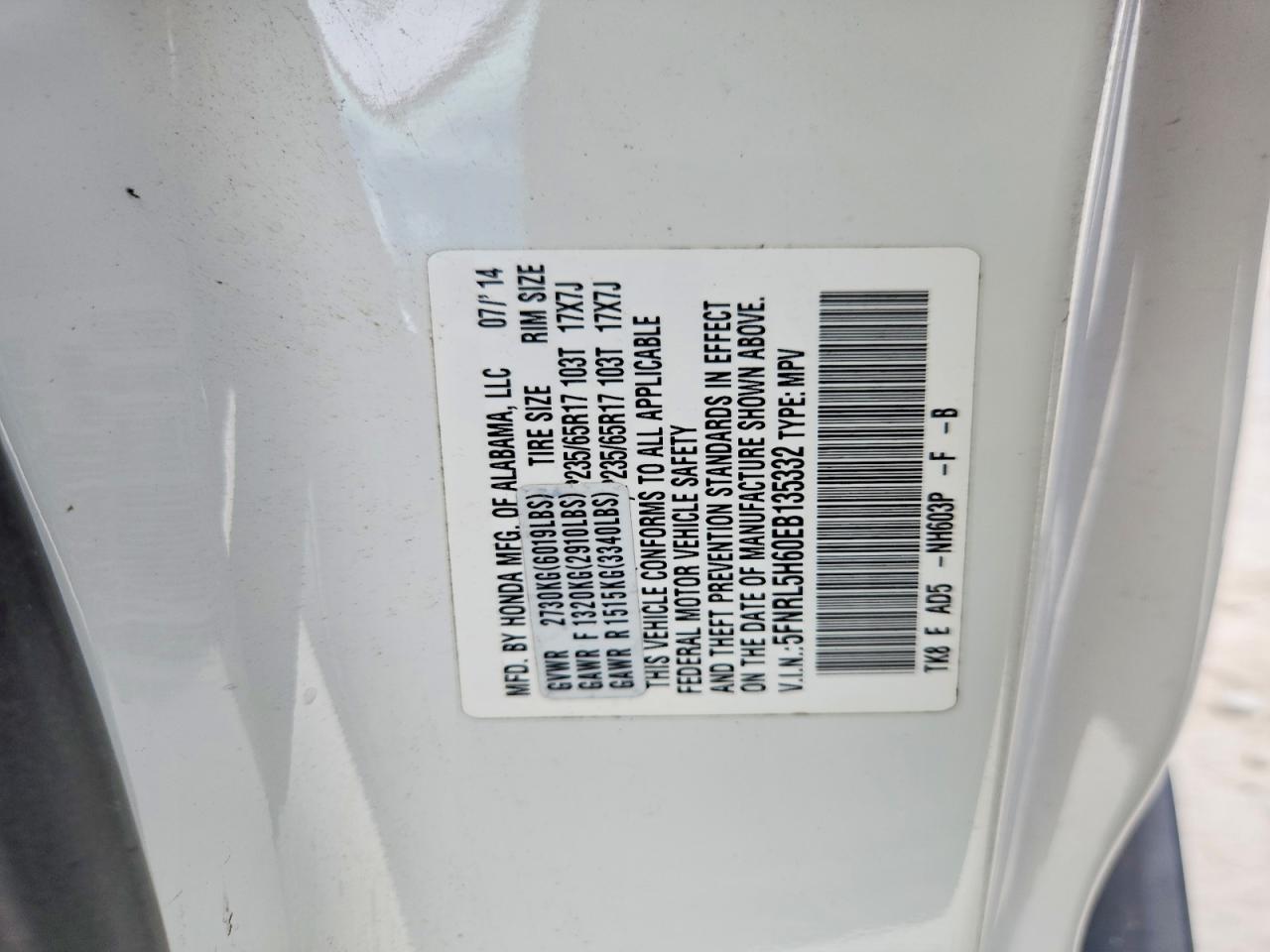 Honda Odyssey Exl
