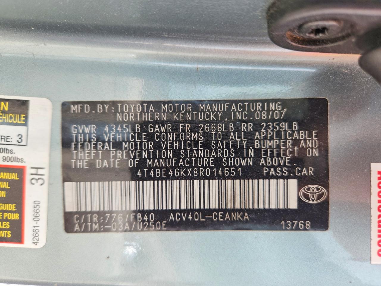 Toyota Camry Le
