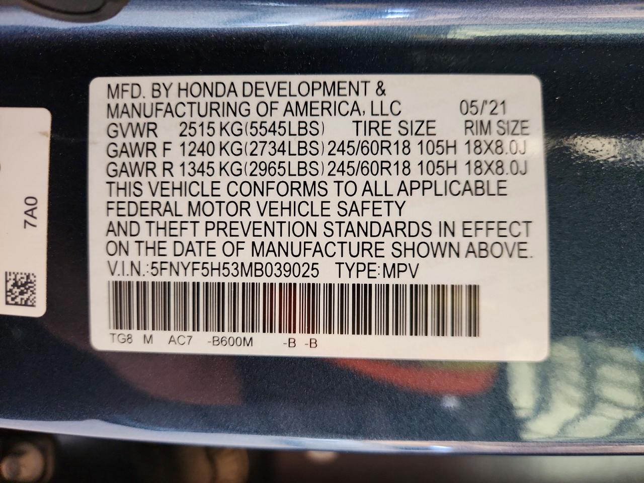 Honda Pilot Exl