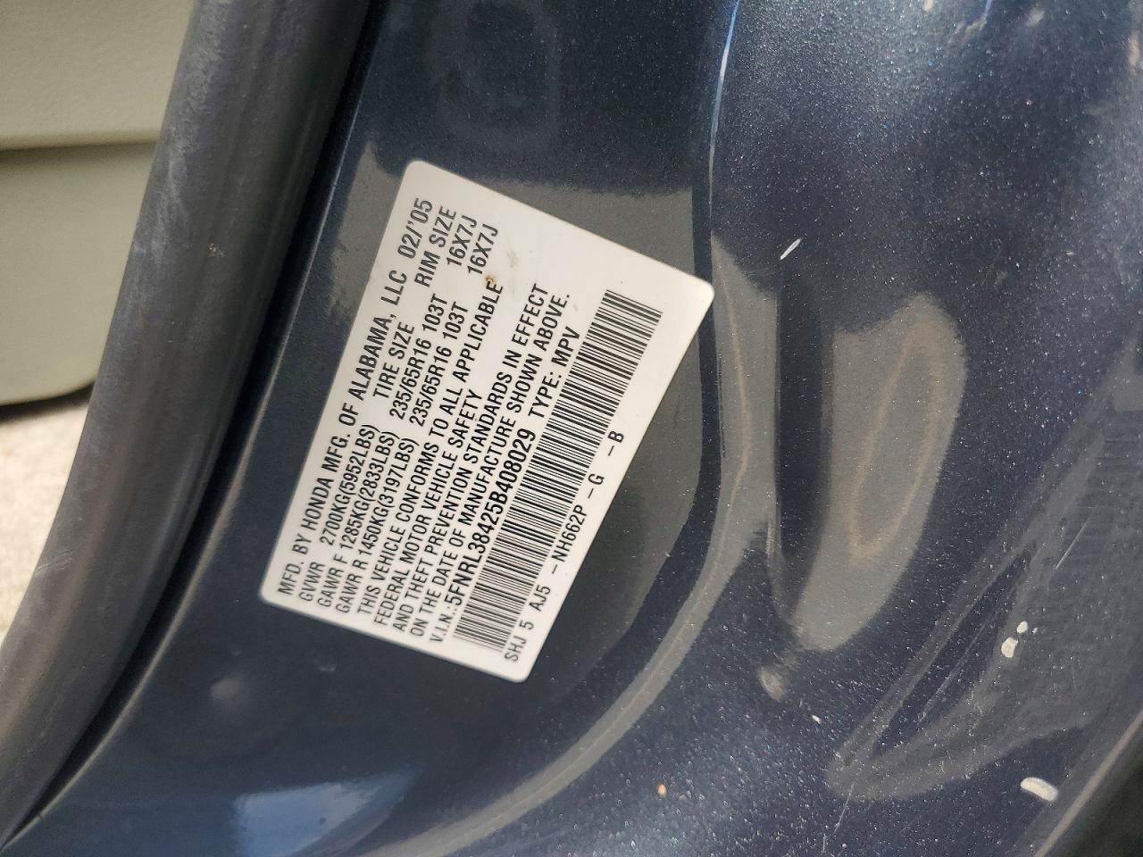 Honda Odyssey Ex