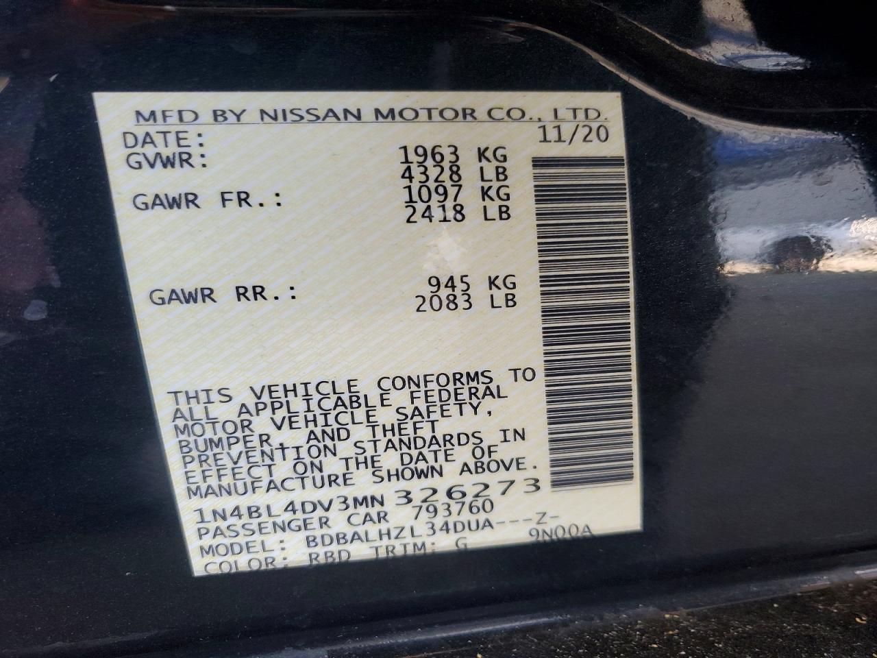 Nissan Altima Sv