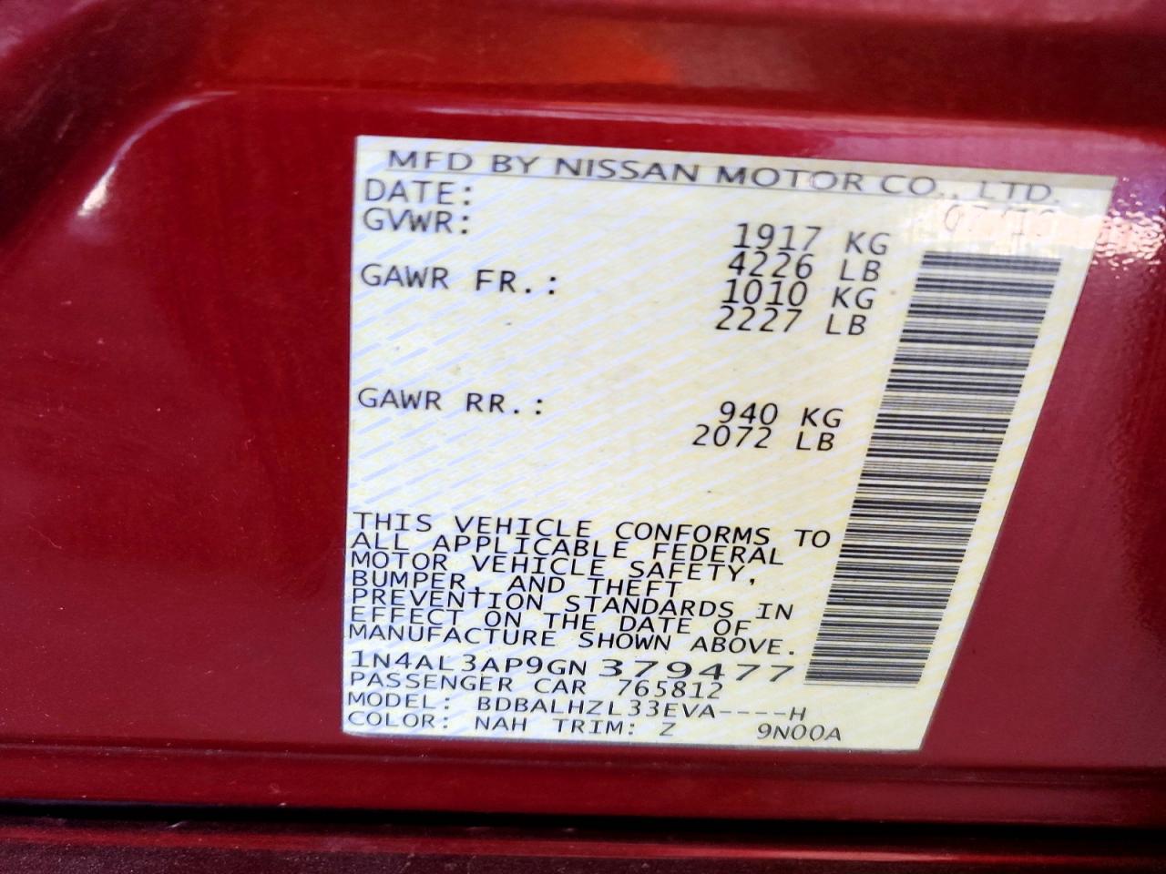 Nissan Altima 2.5 Sr