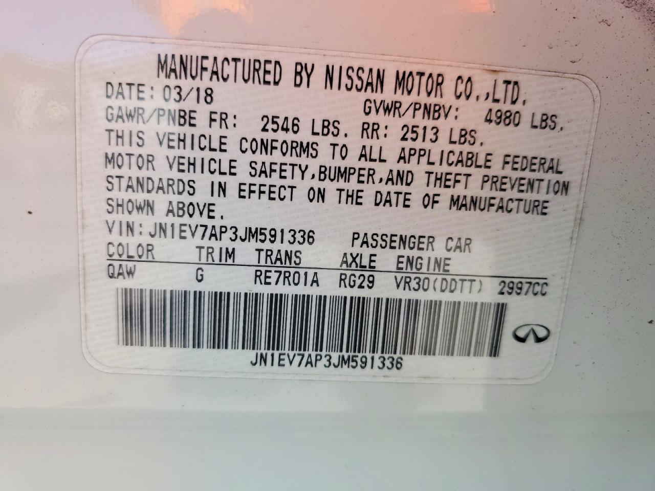 INFINITI Q50 3.0t Luxe