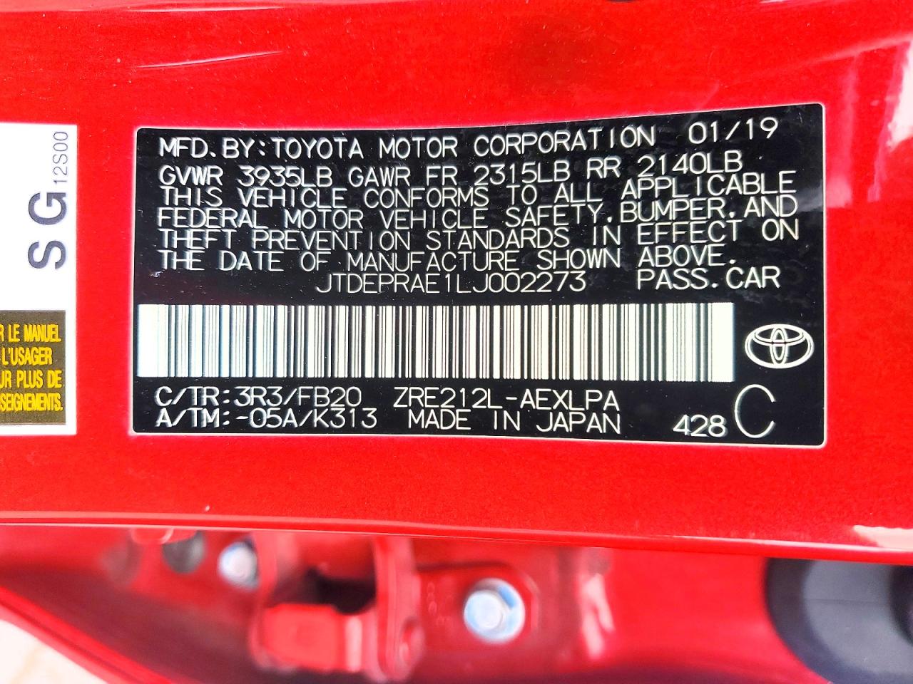 Toyota Corolla Le
