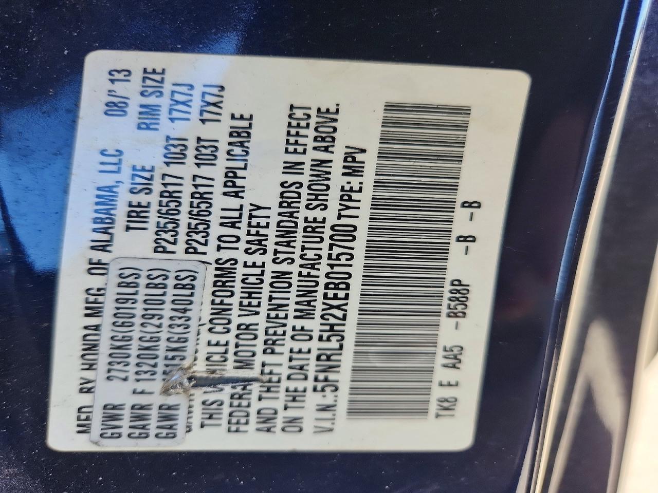 Honda Odyssey Lx