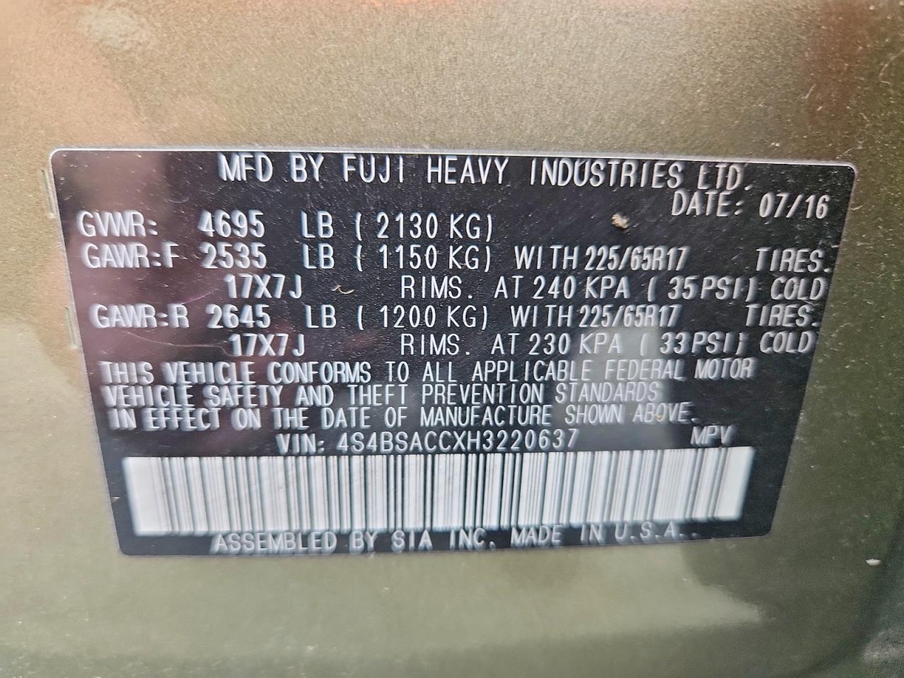 Subaru Outback 2.5i Premium