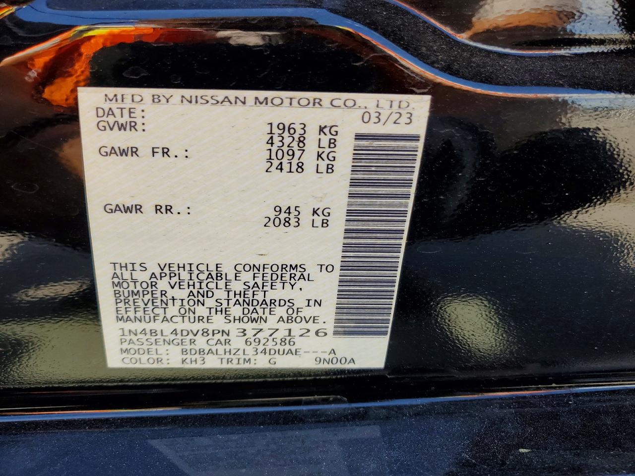 Nissan Altima 2.5 Sv