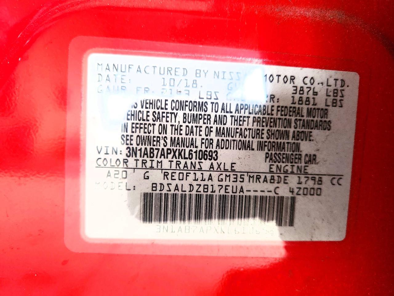 Nissan Sentra Sv