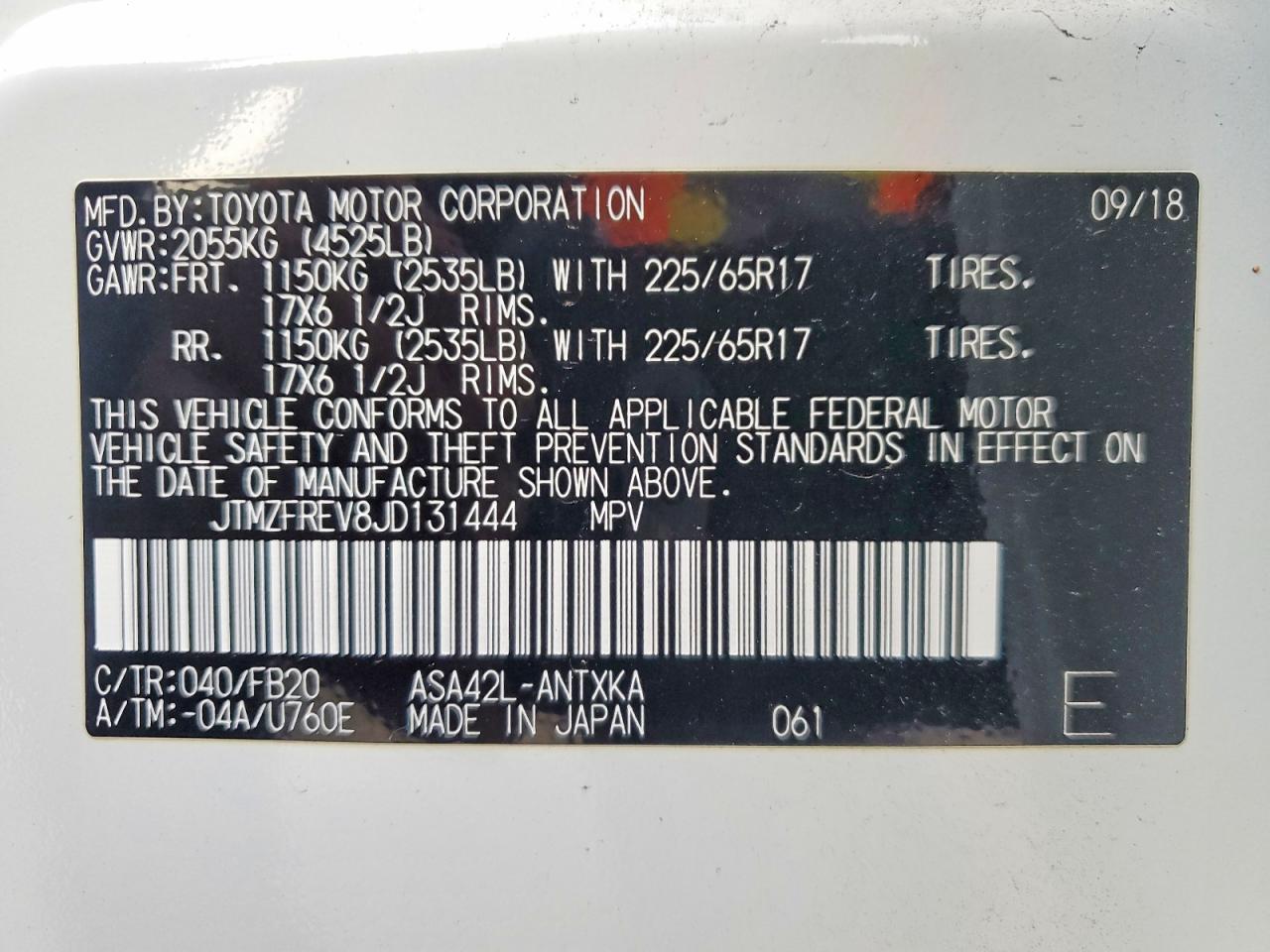 Toyota RAV4 Le