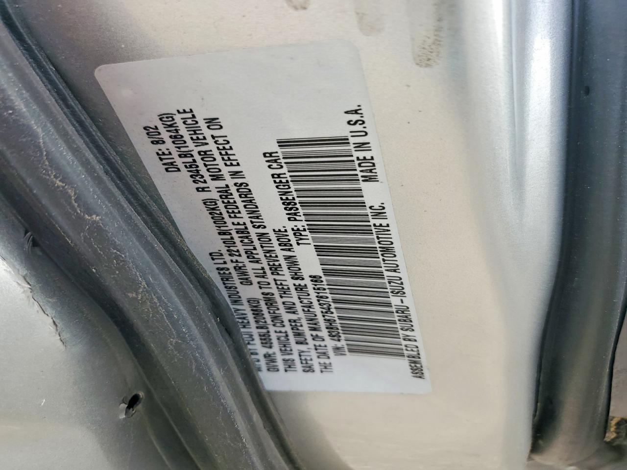 Subaru Legacy Outback Awp
