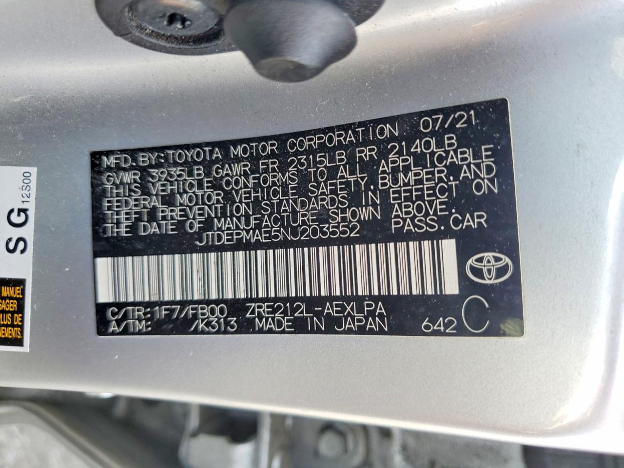 Toyota Corolla Le