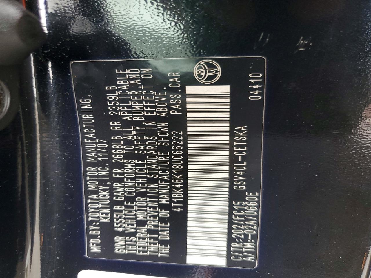Toyota Camry Se V6