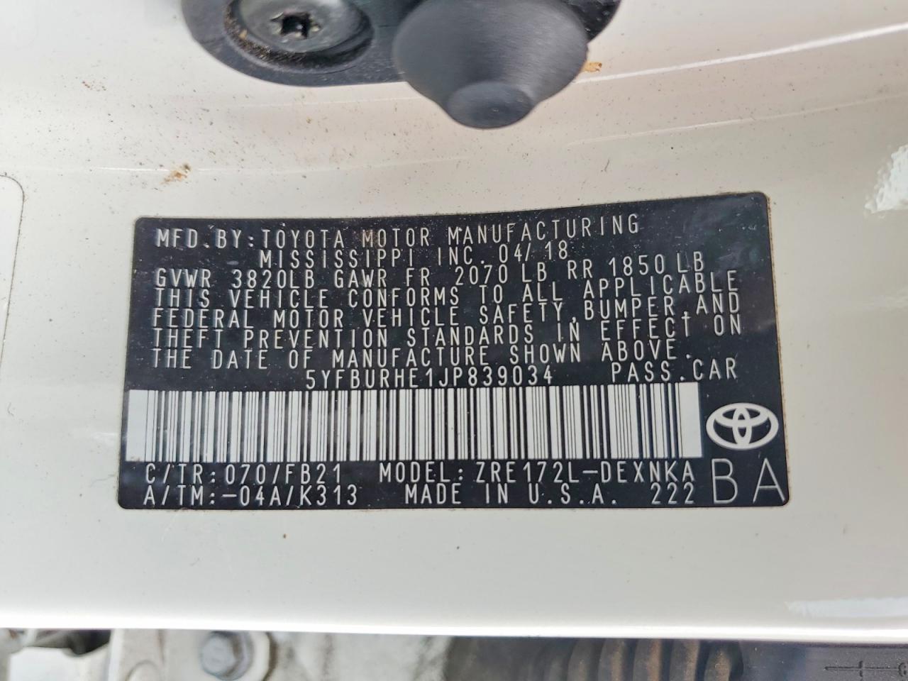 Toyota Corolla Le