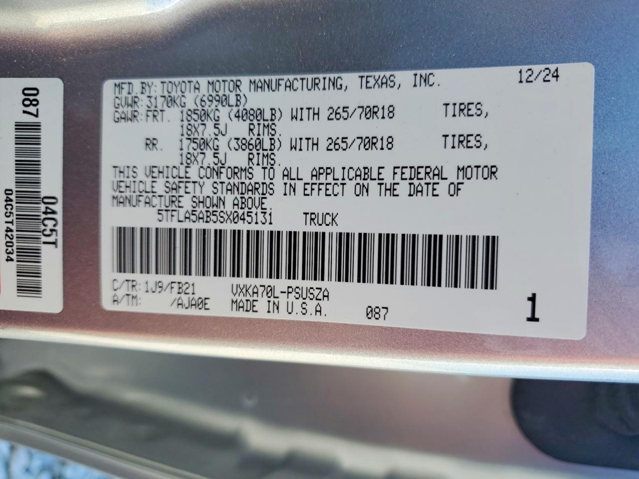Toyota Tundra Sr5